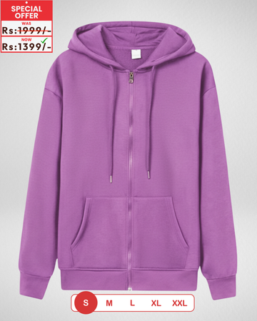 Premium Purple Zipper Hoodie (Code 4006)