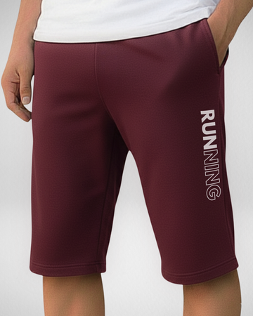 Men’s Knee Length Maroon Shorts(Code 4706)
