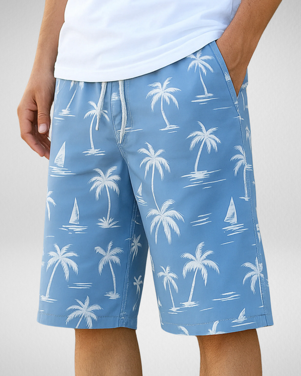 Men’s Palm Digital Printed Shorts – Soft & Comfortable (Code 3318)