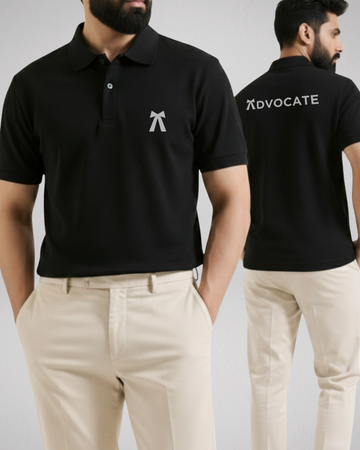 Black Printed Polo T-Shirt – Stylish & Comfortable (Code 4567)