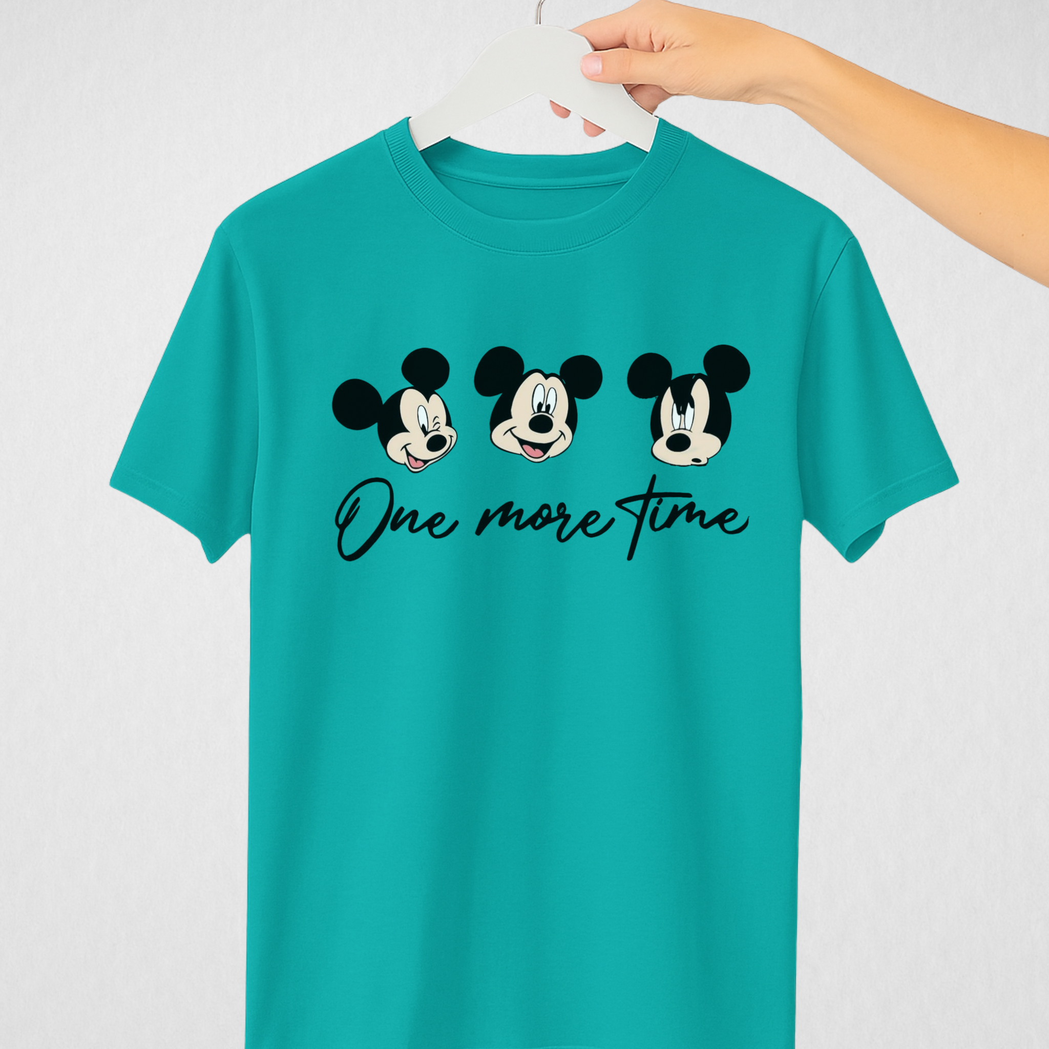 Sea Green Women’s Printed Tee – Jersey Fabric, Classic Fit, Everyday Comfort (3711)