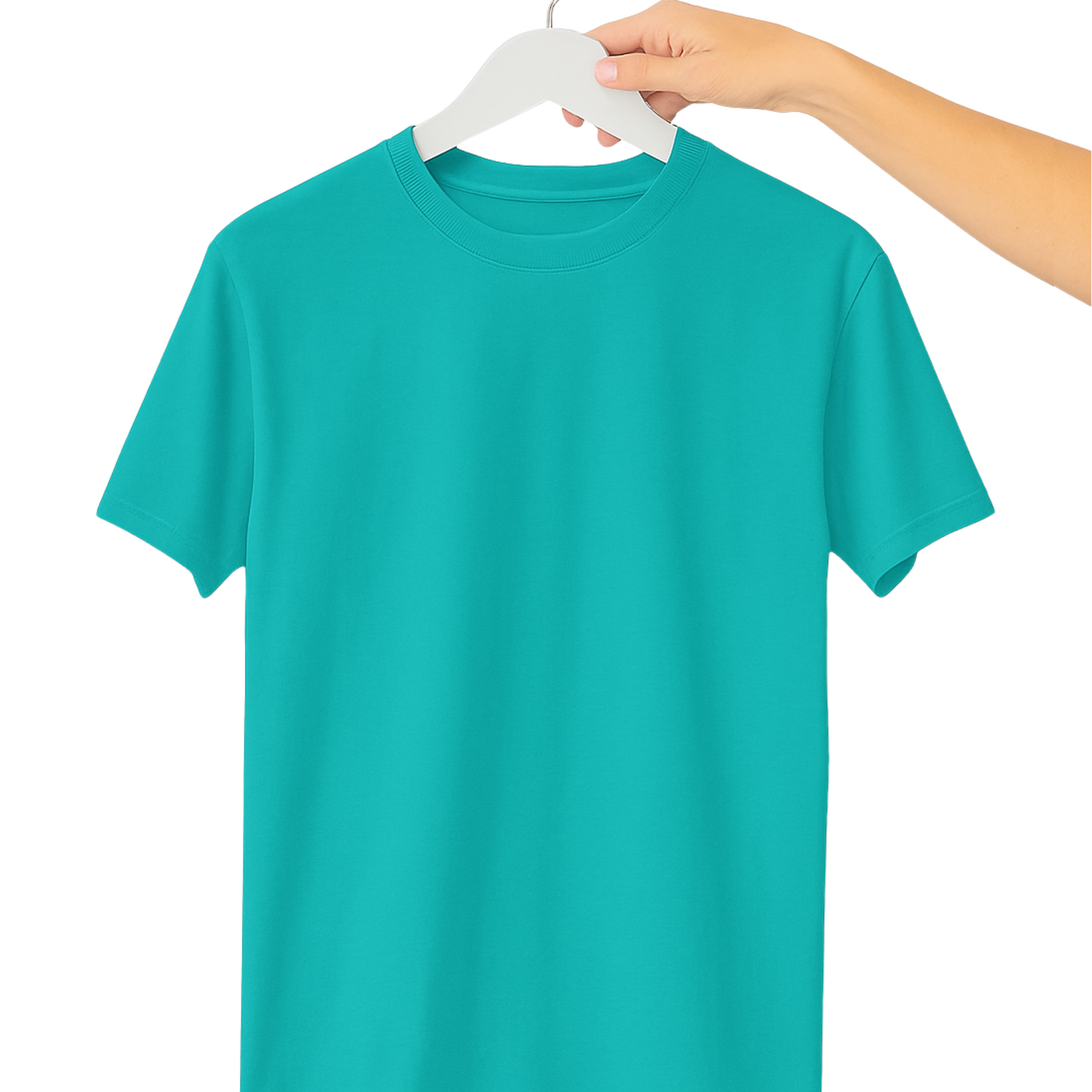 Sea Green Women’s Basic Tee – Jersey Fabric, Classic Fit, Everyday Comfort (3677)