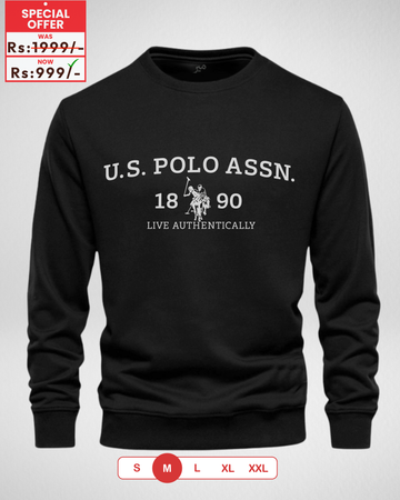 Black Men Printed Sweatshirt (Code 4472)