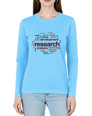 Sky Blue Printed Full Sleeves Tee – Jersey Fabric, Classic Fit, Everyday Comfort (Code 4345)