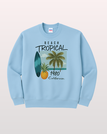 Sky Blue Men's Printed Sweatshirt – Warm and Stylish Fleece (3465)