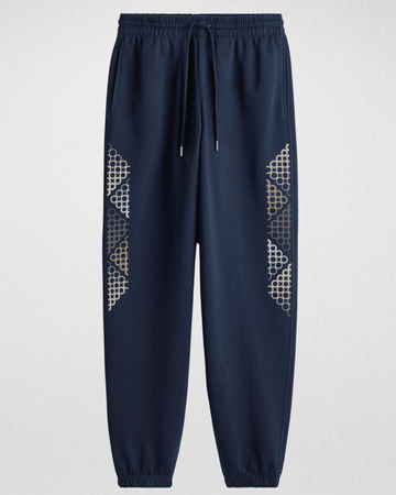 Blue Everday Versatile Printed Trouser (Code 4615)