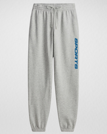 Grey Printed (Sports) Sweatpants Warm & Comfortable Fleece (3537)