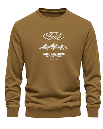 Mustard Men's Printed Sweatshirt – Warm and Stylish Fleece (Code 4403)
