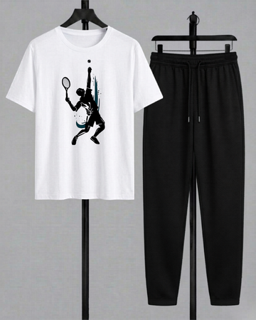 Padel Co-Ord Set T-Shirt With Trouser (Code 5140)