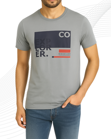Premium Explore Printed T-Shirt/Tee for Men – Cotton Jersey Fabric (3399)