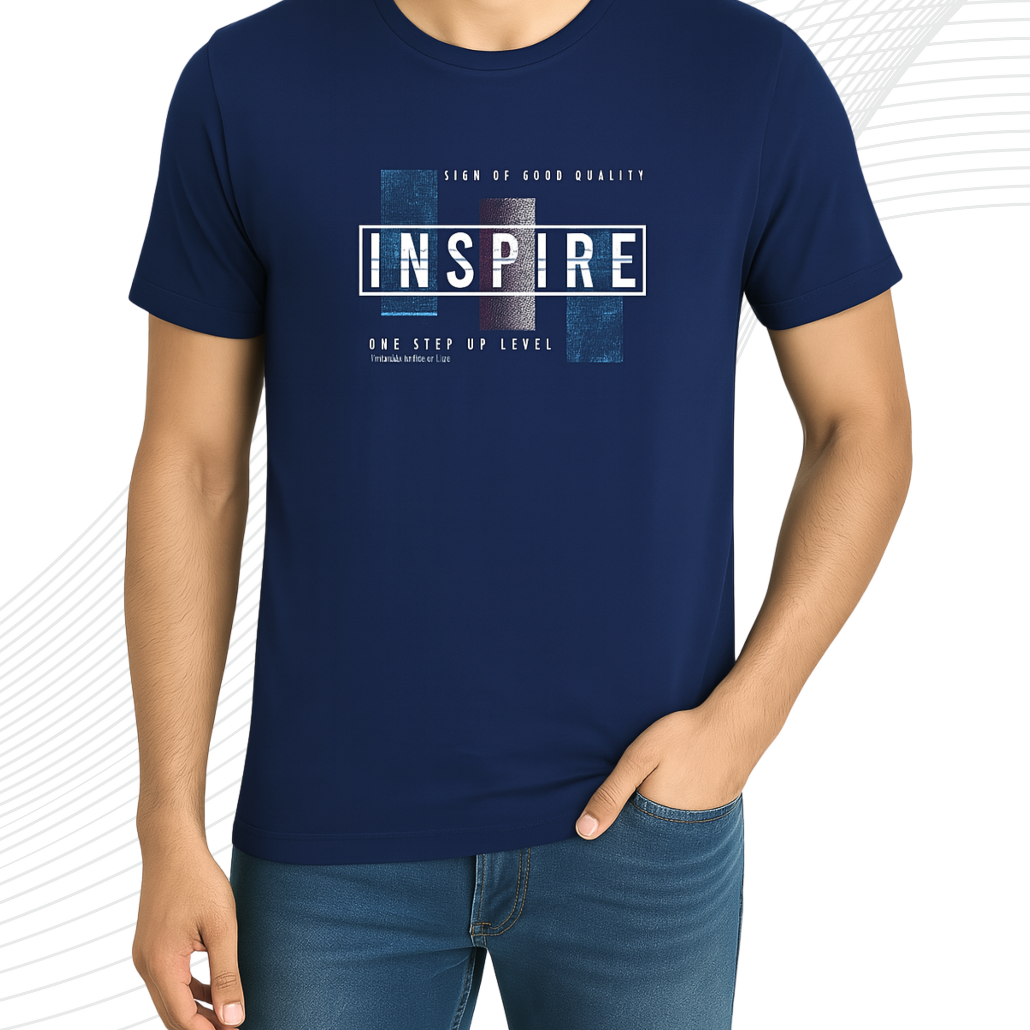 Premium Inspire Printed T-Shirt/Tee for Men – Cotton Jersey Fabric (3397)