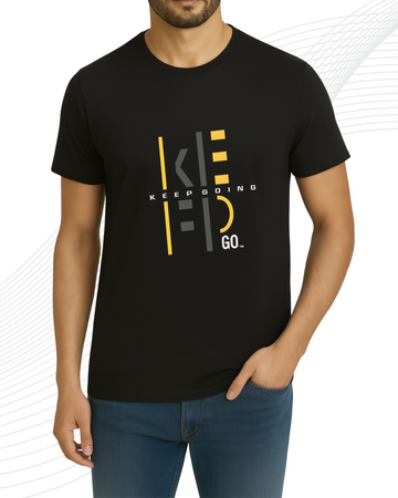 Premium KeepGoing Printed T-Shirt/Tee for Men – Cotton Jersey Fabric (3401)