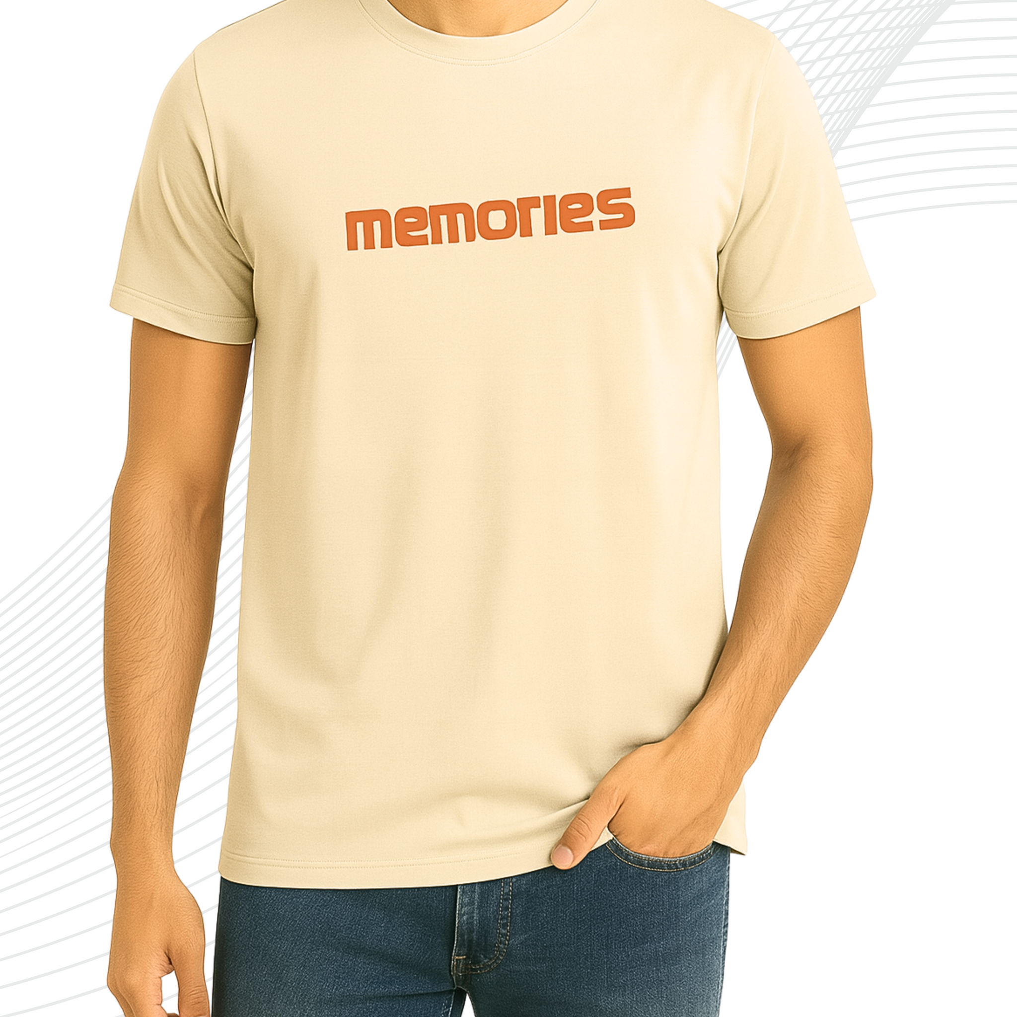Premium Memories Printed T-Shirt/Tee for Men – Cotton Jersey Fabric (3394)