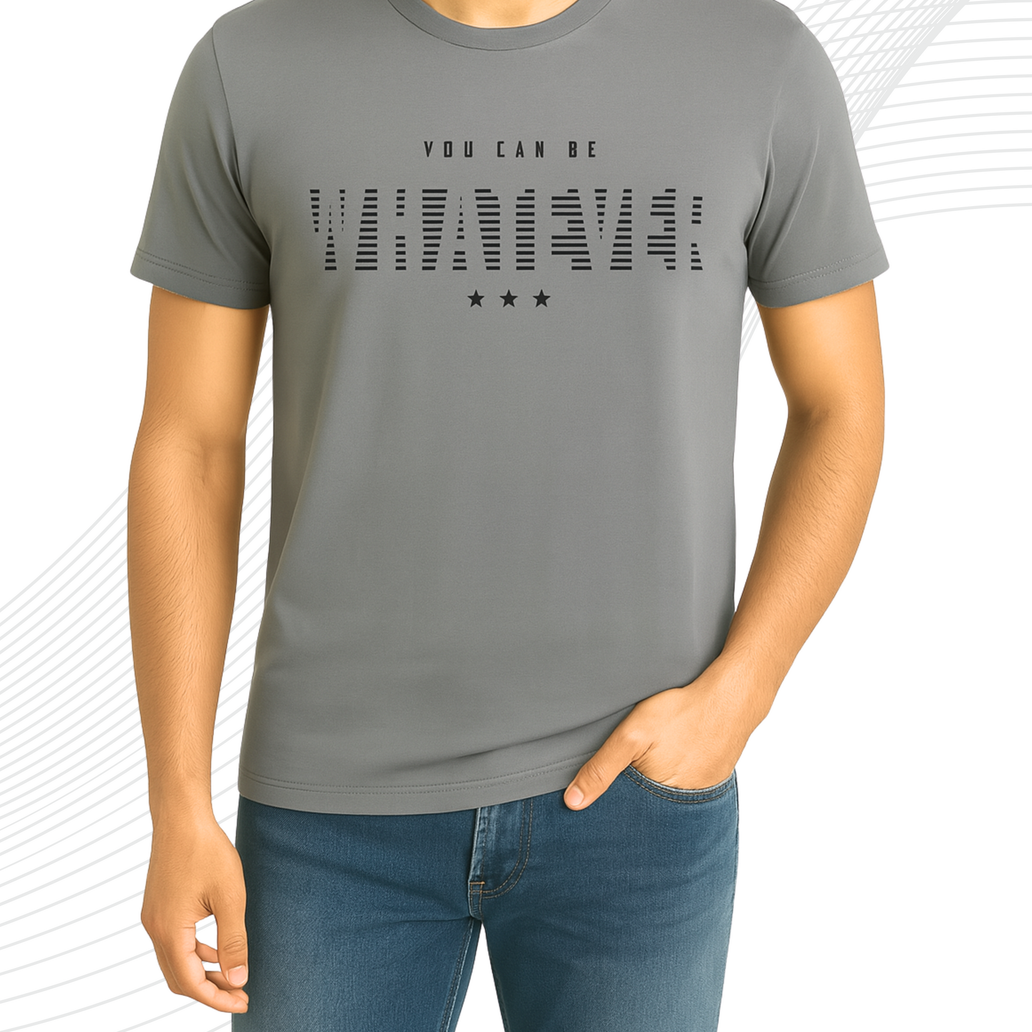 Premium WhatEver Printed T-Shirt/Tee for Men – Cotton Jersey Fabric (3393)
