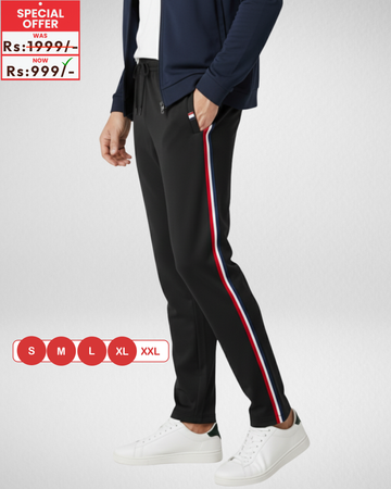 Black Micro Polyster Jercy (Summer) Trouser with Zip Pocket (Code 4178)