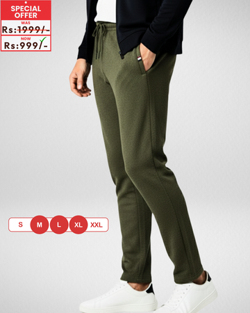 Tommy Trouser – Men’s Premium Terry Fabric (Olive Green) (4260)