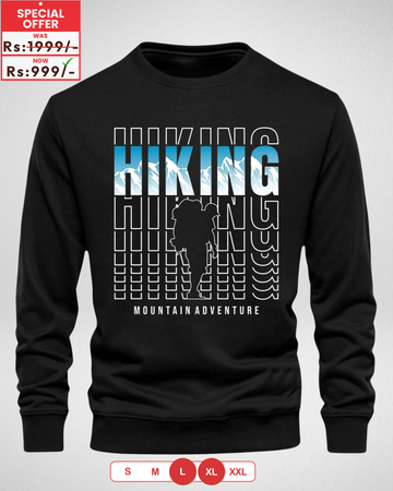 Black Men's Printed Sweatshirt (Code 4253)