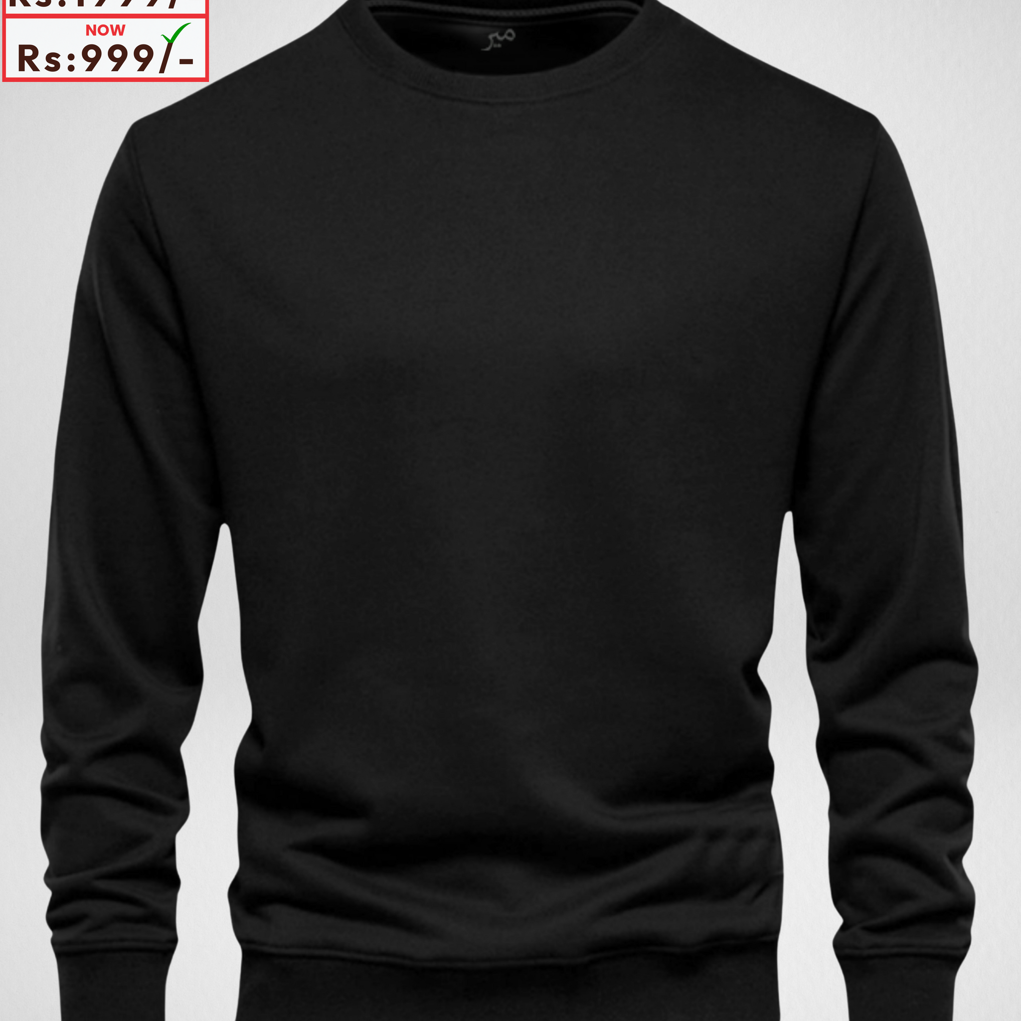 ONLY XXL SIZE – Black Basic Sweatshirt (Code 4090)