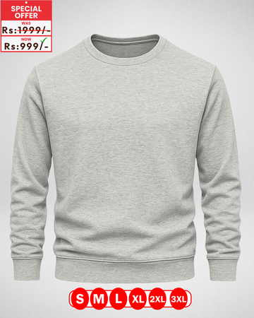 Grey Basic Soft and Warm Sweatshirt (Code 4127)