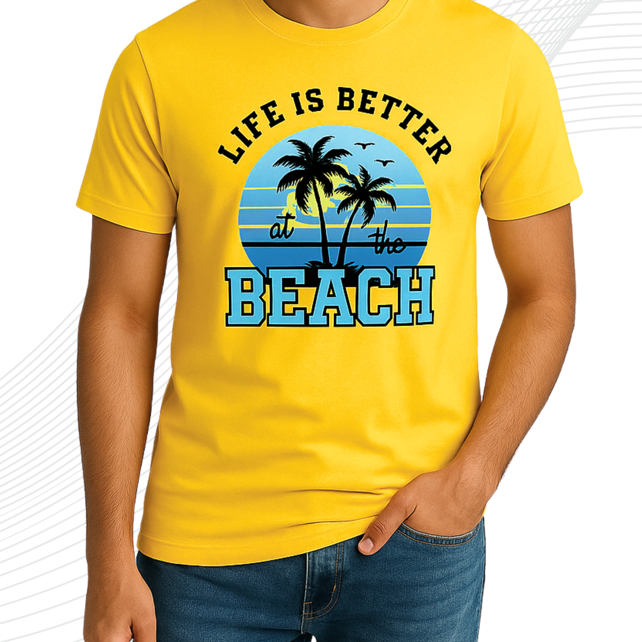 Premium Life Printed T-Shirt – Cotton Jersey Fabric (3286)