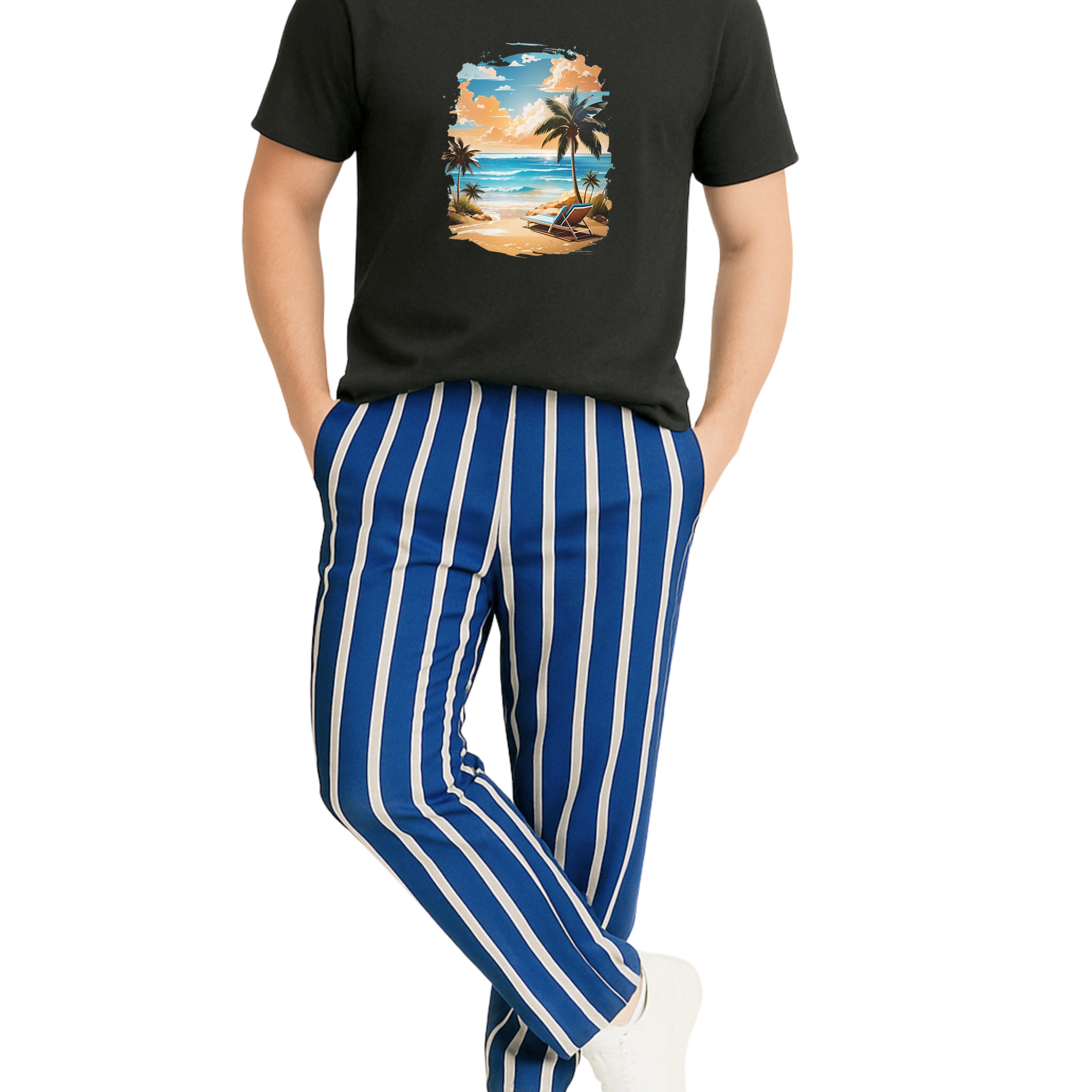 Printed T-Shirt And Stylish Trouser Summer Suit (3313)