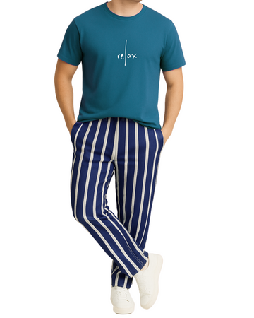 Printed T-Shirt And Stylish Trouser Summer Suit (3311)
