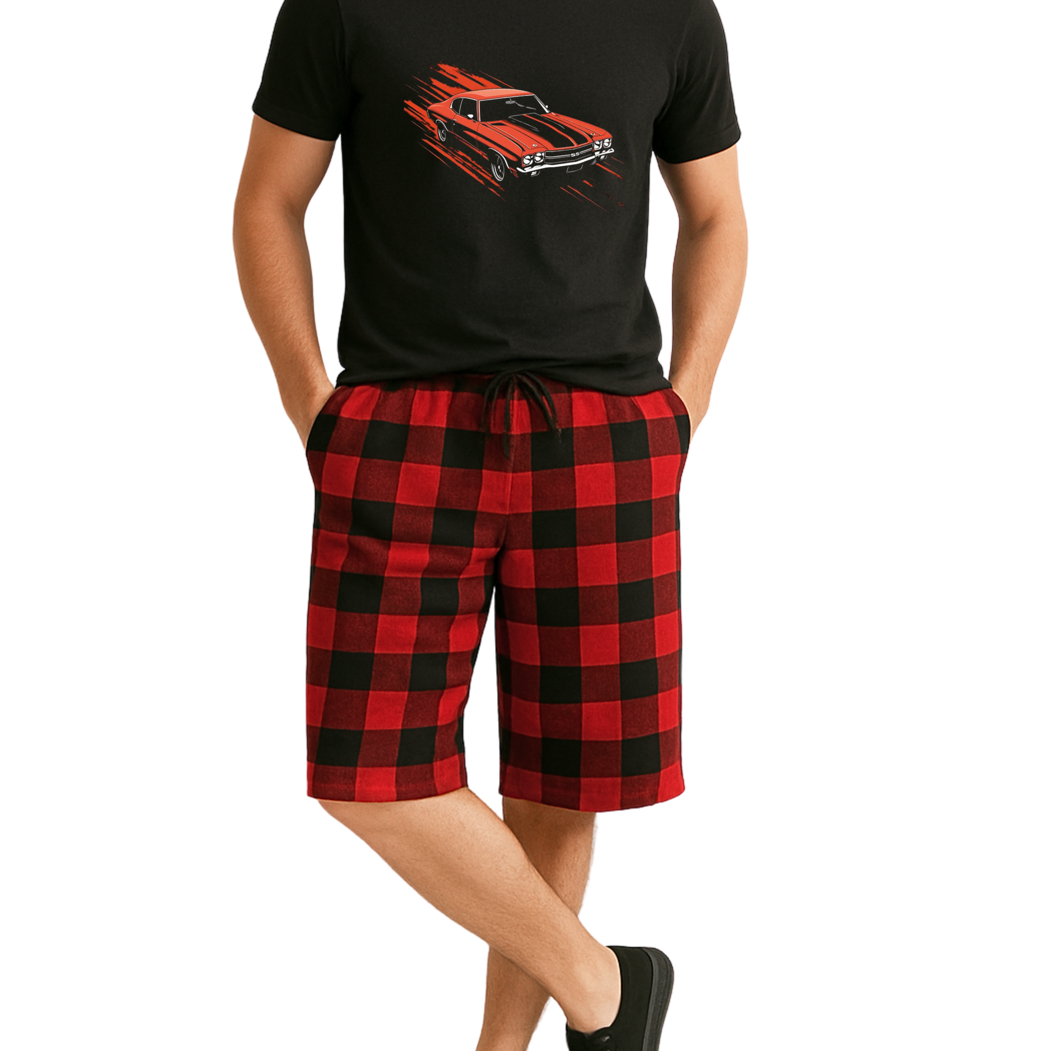 Printed T-Shirt And Digital Print Short Summer Suit (3308)