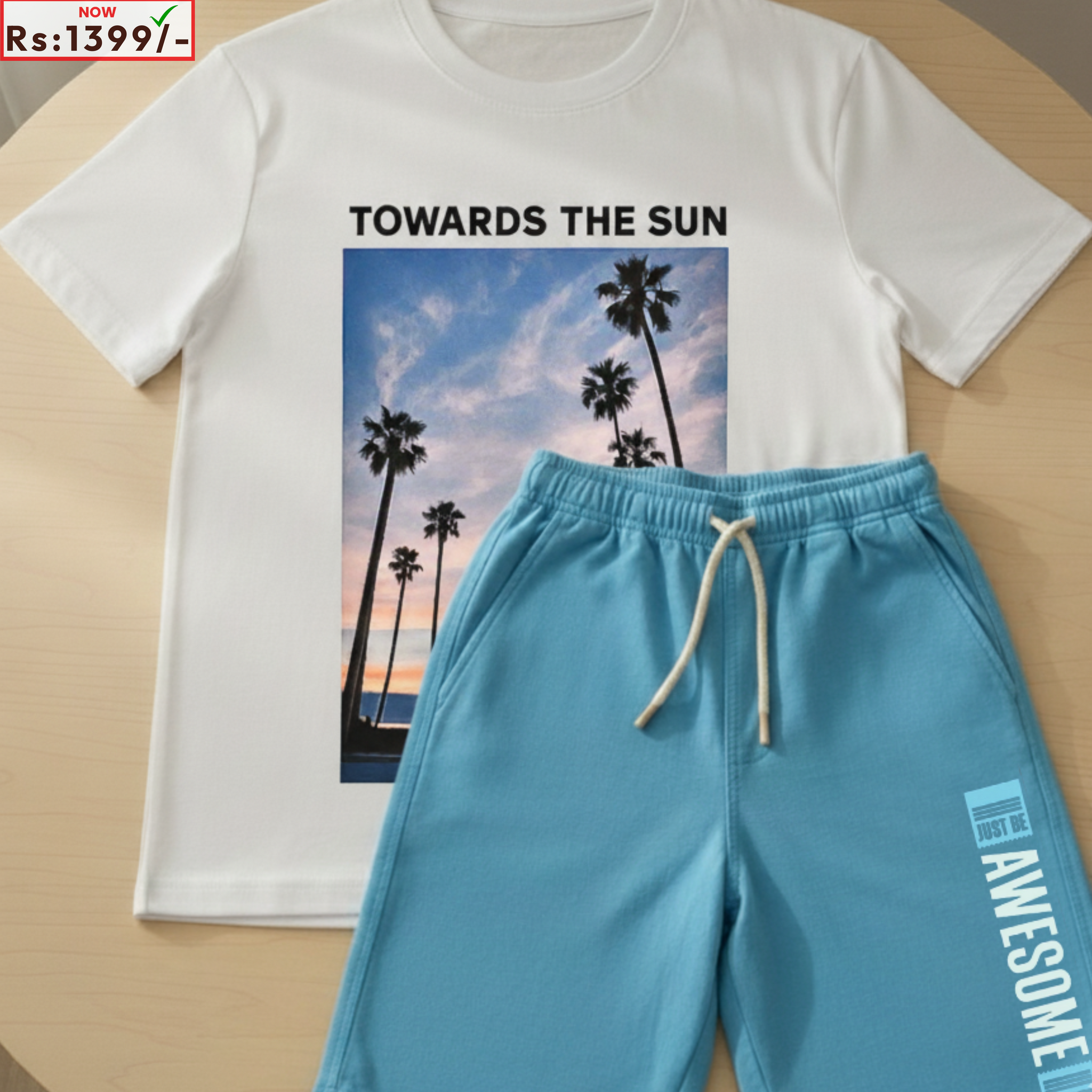 FlexMode Cor-Ord Set T-Shirt With Short (Code 3686)