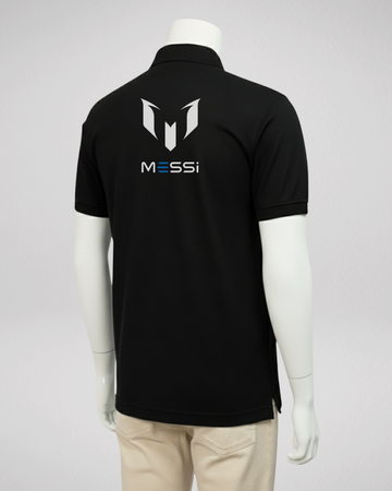Black Back Printed Polo T-Shirt – Stylish & Comfortable (Code 5019)