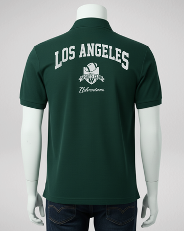 Bottle Green Back Printed Polo T-Shirt – Stylish & Comfortable (Code 4569)