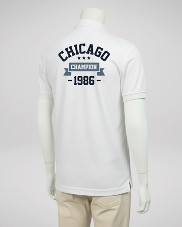 White Back Printed Polo T-Shirt – Stylish & Comfortable (Code 4570)