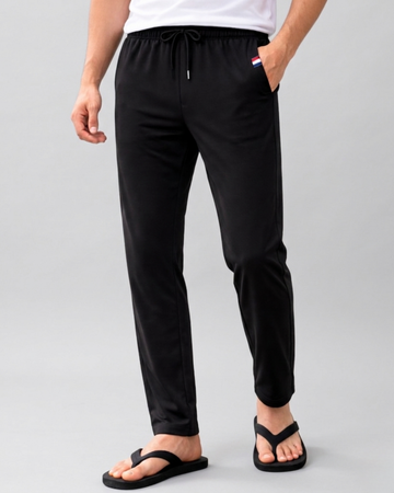 Black Micro Jercy (Summer) Trouser with Zip Pocket (Code 4157)