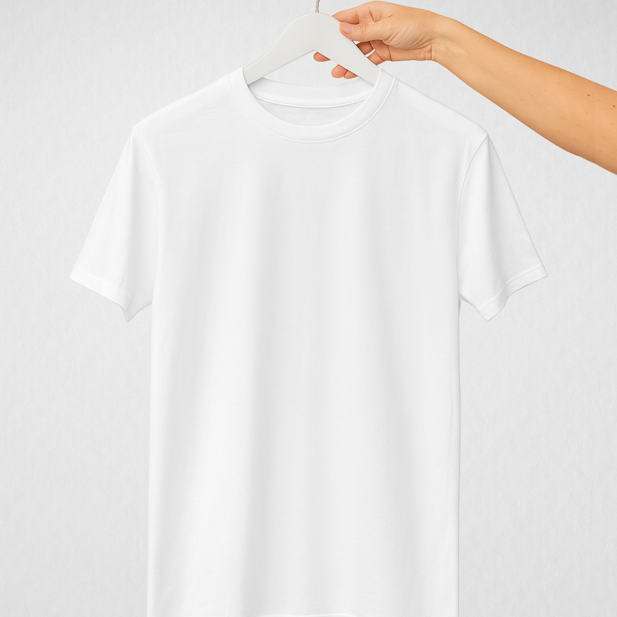 White Women’s Basic Tee – Jersey Fabric, Classic Fit, Everyday Comfort (3656)