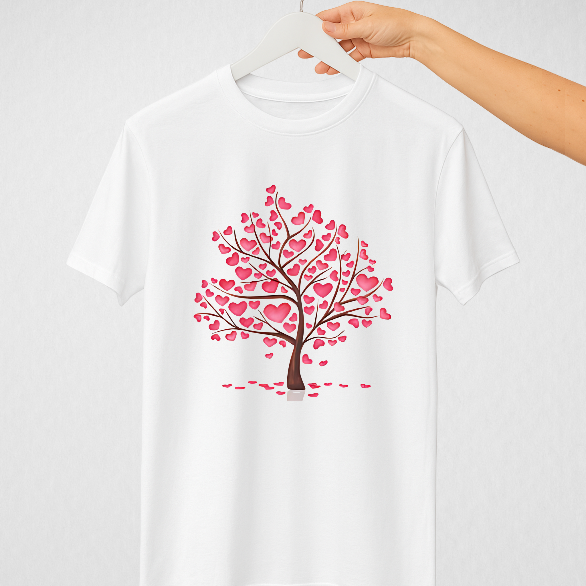 White Women’s Printed Tee – Jersey Fabric, Classic Fit, Everyday Comfort (3718)