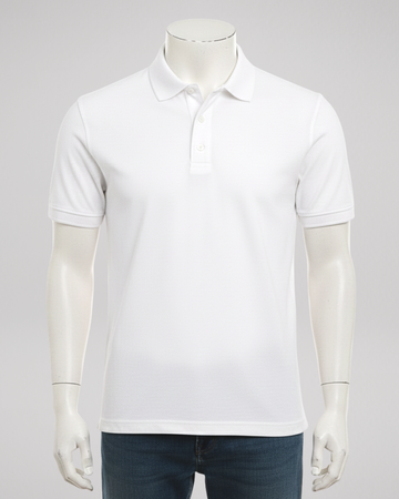 White Polo Shirt – Premium Quality & Comfortable Wear (Code 3329)