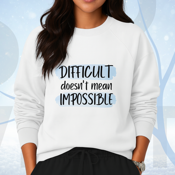 White Women's Printed Sweatshirt – Warm and Stylish Fleece (3486)
