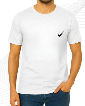 White Nike T-Shirt/Tee for Men – Cotton Jersey Fabric (Code 5224)