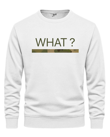 White Men's Printed Sweatshirt – Warm and Stylish Fleece (Code 3836)