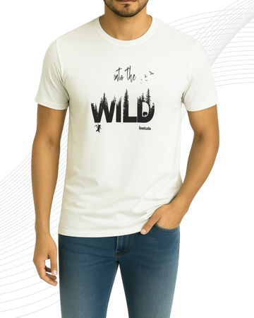 Premium White Printed T-Shirt/Tee for Men – Cotton Jersey Fabric (3434)