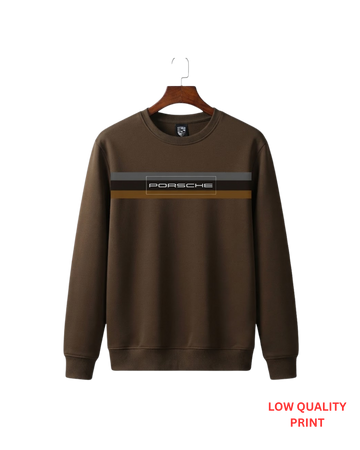 Men's Dark Brown Printed Sweatshirt DEFECTED (Code 5835)