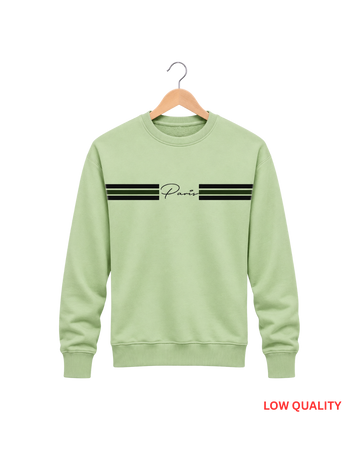 Men's Light Green Printed Sweatshirt DEFECTED (Code 5833)