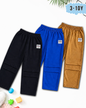 Kids Pack of 3 Premium Trouser Soft Cotton Terry Fabric (Code 5507)