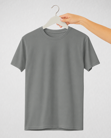 Steel Grey Women’s Basic Tee – Jersey Fabric, Classic Fit, Everyday Comfort (Code 5488)