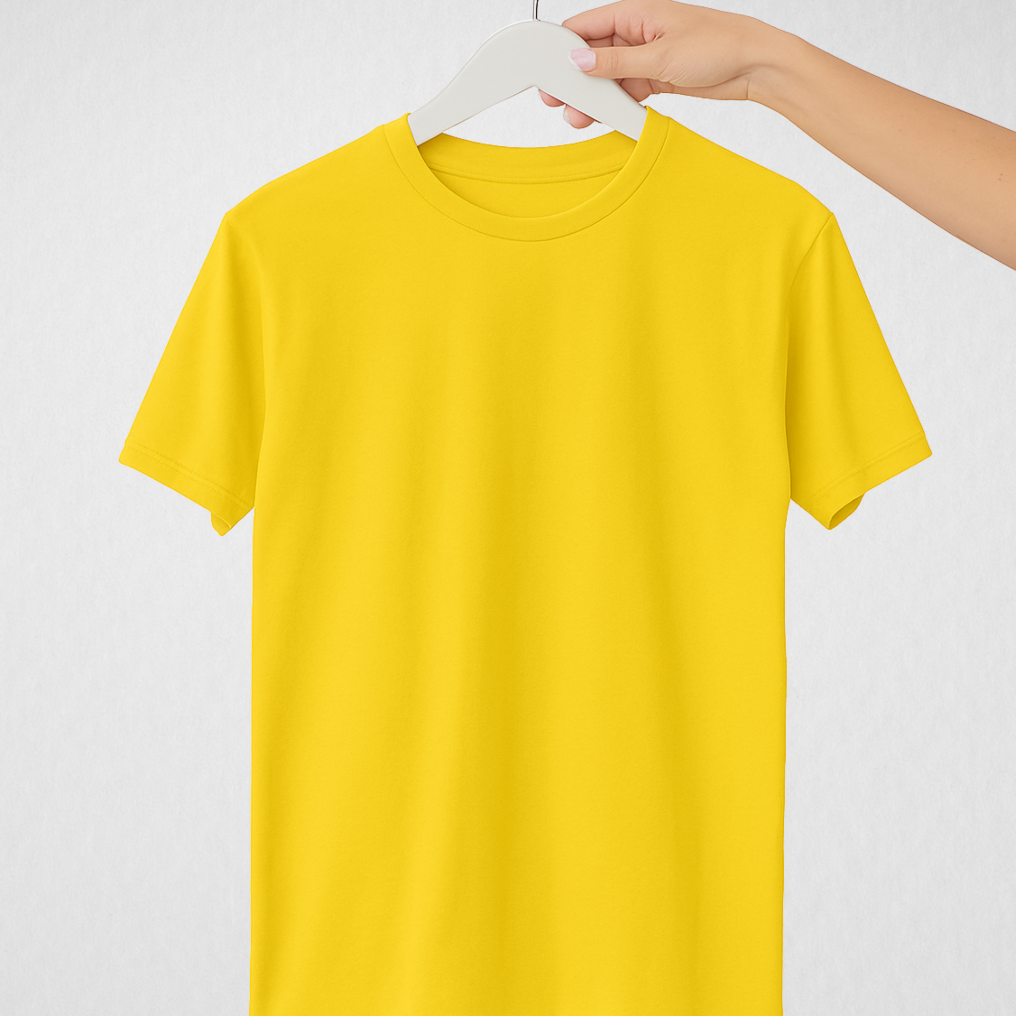 Yellow Women’s Basic Tee – Jersey Fabric, Classic Fit, Everyday Comfort (3671)
