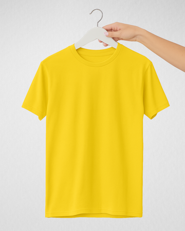 Yellow Women’s Basic Tee – Jersey Fabric, Classic Fit, Everyday Comfort (3671)