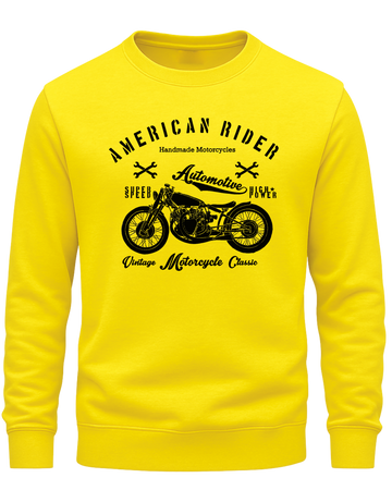 Yellow Men's Printed Sweatshirt – Warm and Stylish Fleece (Code 3468)