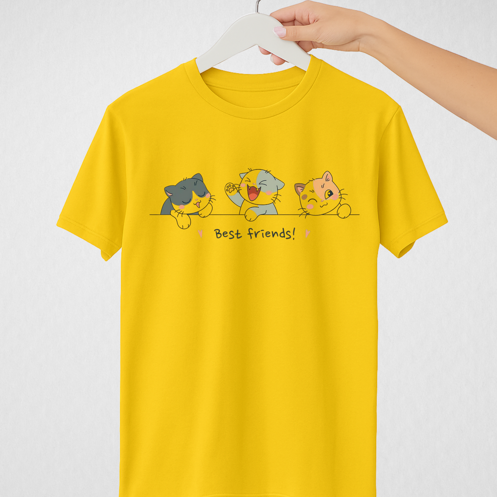 Yellow Women’s Printed Tee – Jersey Fabric, Classic Fit, Everyday Comfort (3714)