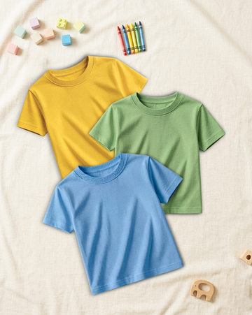 Pack of 3 Kids Basic Shirts – for Boys  (Code 4798)