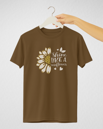 Coffee Women’s Printed Tee – Jersey Fabric, Classic Fit, Everyday Comfort (3695)
