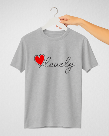 Grey Women’s Printed Tee – Jersey Fabric, Classic Fit, Everyday Comfort (3699)